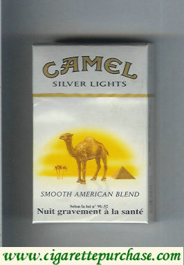 Camel with sun Smooth American Blend Silver Lights cigarettes hard box